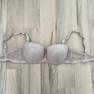 Nude Padded Lace Sexy Bra